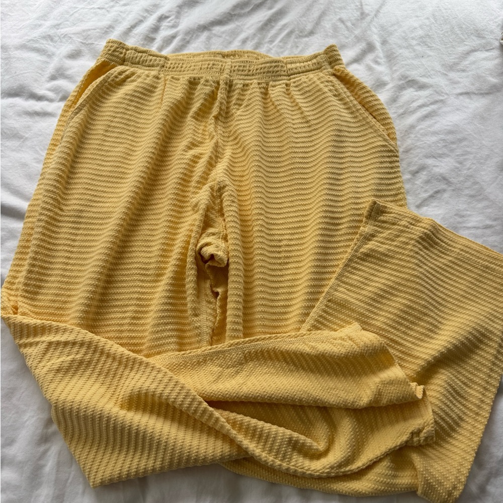 Big Bud Press Honeycomb Easy Pants, Size M in Butter Yellow